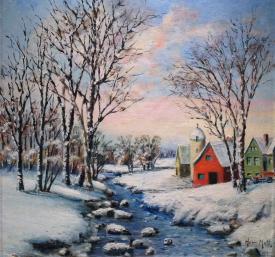 Red House on Snow Creek by Herm Matt