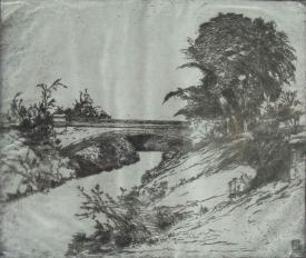 Untitled (Single Arch Bridge over Stream) by Paul Hammersmith