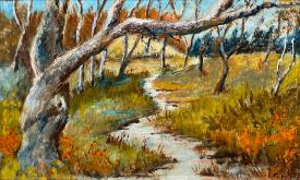 Landscape with Birch Trees and Creek by Lelah Borah Smith