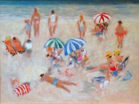 Beach Scene by Mary Theisen - Helm