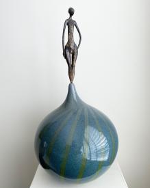 Ceramic Vessel w Nude by Jo and Tom Gross