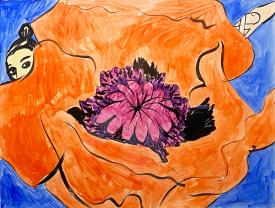 Orange Flower Dancer by Schomer Lichtner