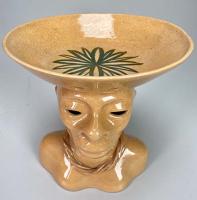 Head Sculpture with Bowl by Mary Nohl