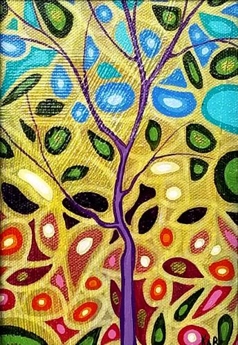 Single Tree in a Particle Field by Karen Williams-Brusubardis