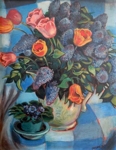 Floral with Lilacs by Lois Ireland
