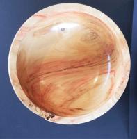 Flamed Box Elder Bowl with Copper Legs by Ronald Zdroik