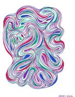 Multi-color Squiggle Design by Mary Nohl