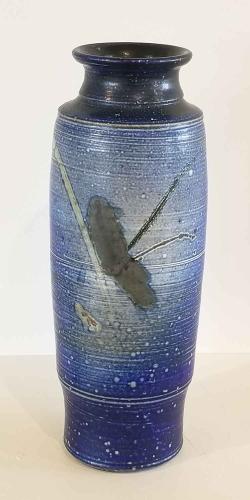 Blue Salt Glaze Vase by Donald Reitz