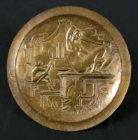 Bronze Repousse Plate by Willhelm (Willi) Knapp