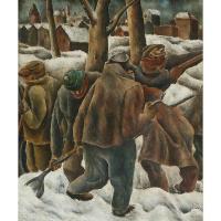Snow Shovelers by Alfred Sessler