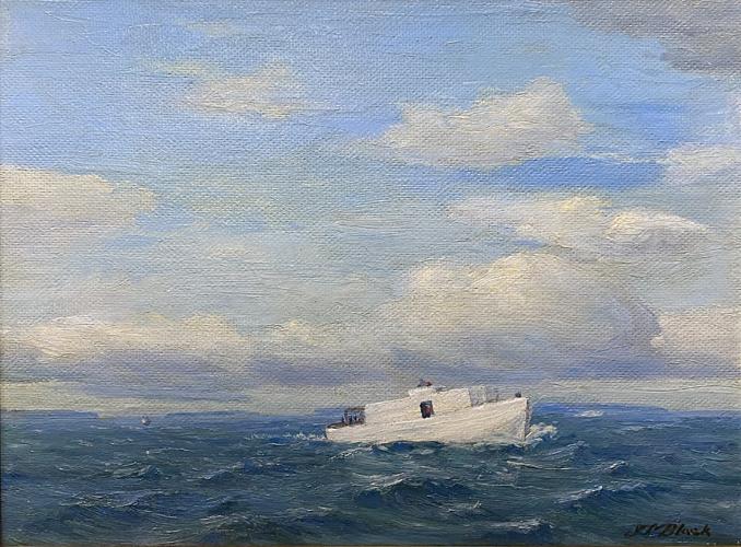 Boat on Superior by John Matthew Black
