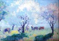 Cows in the Orchard by Francesco Spicuzza