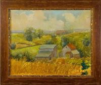 Landscape with Farm by Oscar B. Erickson
