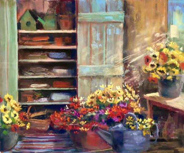 Flowers in the Shed by Carol Rowan