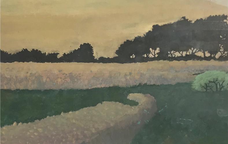 Green and Grey Field by Gibson Byrd