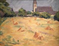 Cedarburg Hayfield and Church by Chris (Christian) Olson