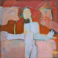 Untitled (Abstract with Figure) by Kay Kittell
