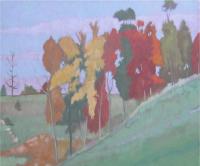 Hillside, Early Fall by Gibson Byrd