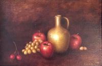 Still Life with Brass Jug and Fruit by Patrick Farrell