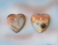 Light Blue Heart Ceramics by Paul Donhauser