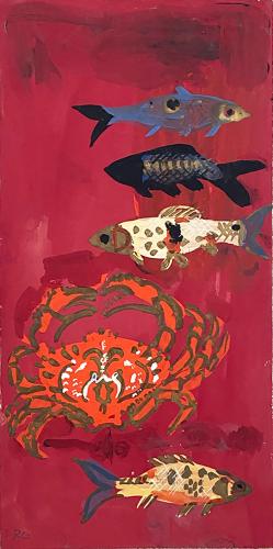 4 Fish and a Crab by Ruth Grotenrath