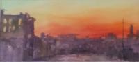 Untitled (Urbanscape with Sunset) by Terry Firkins