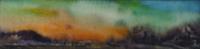 Untitled (Orange and Green Landscape) by Terry Firkins