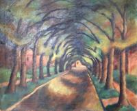 Untitled (Shady Road with Trees) by Joseph Friebert
