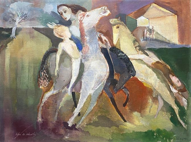 Riding Horses by Lester Schwartz
