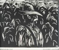 Farmer in Corn Field by Schomer Lichtner