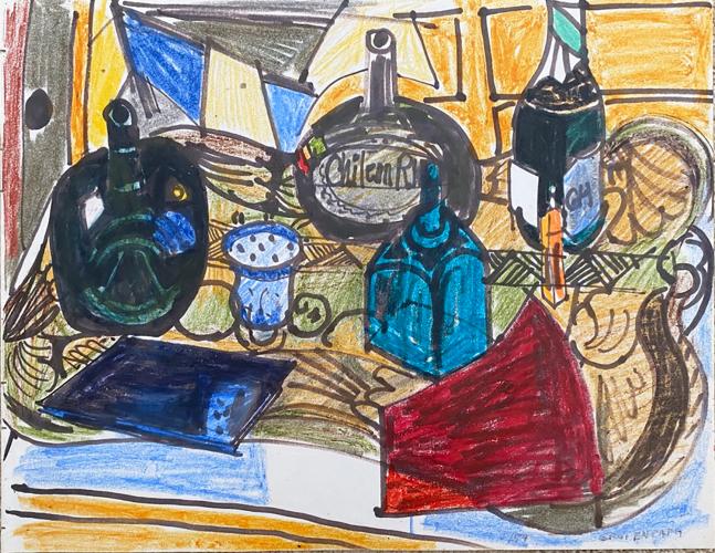 Still life with Bottles by Ruth Grotenrath