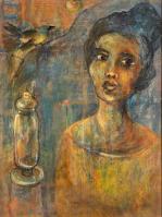 Woman with Bird by Sheba Jacobson