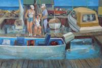 3 People with Boats by Tom Dietrich