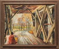 Painting Cedarburg Covered Bridge by Danny Pierce