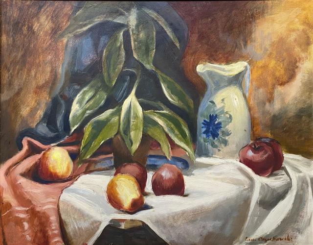 Still Life with Plant and Pitcher by Edward Orzechowski