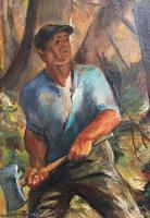 Lumberjack with Axe by Robert von Neumann